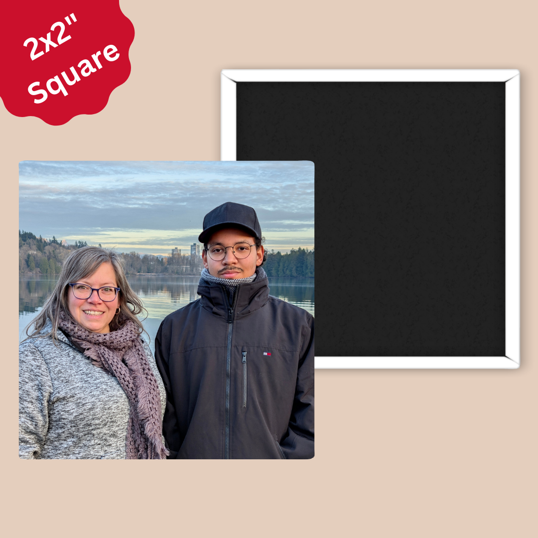 2" x 2" Square Custom Photo Magnet